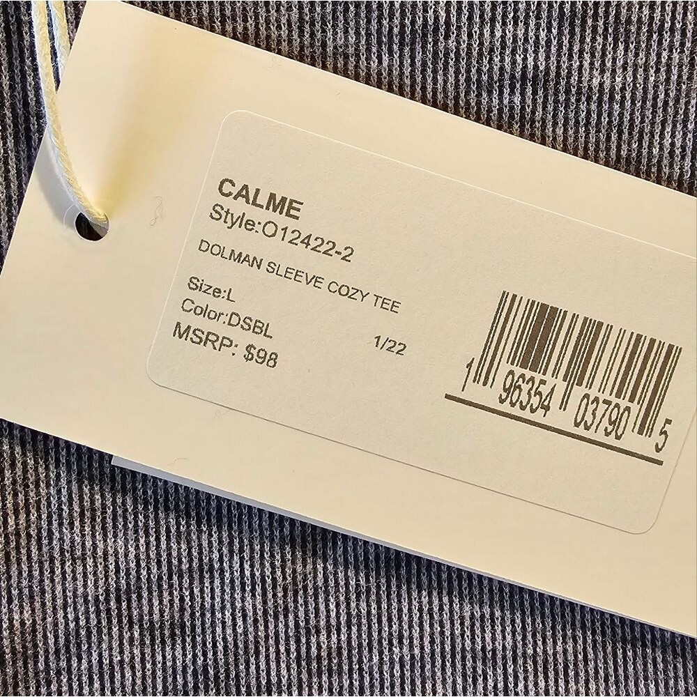 Johnny Was Blue Heathered Relaxed Crewneck Sweater - Picture 7 of 7